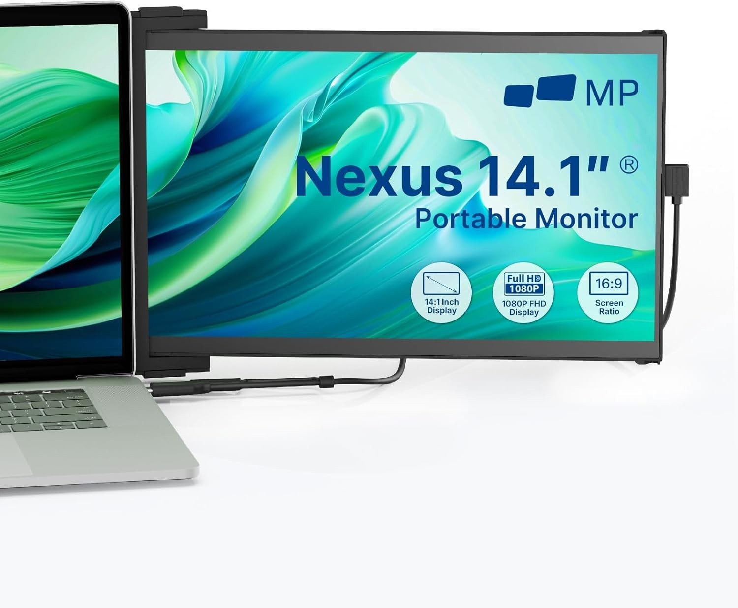 Portable Monitor - 2026 Mobile Pixels Nexus 14.1" Laptop Screen Extender