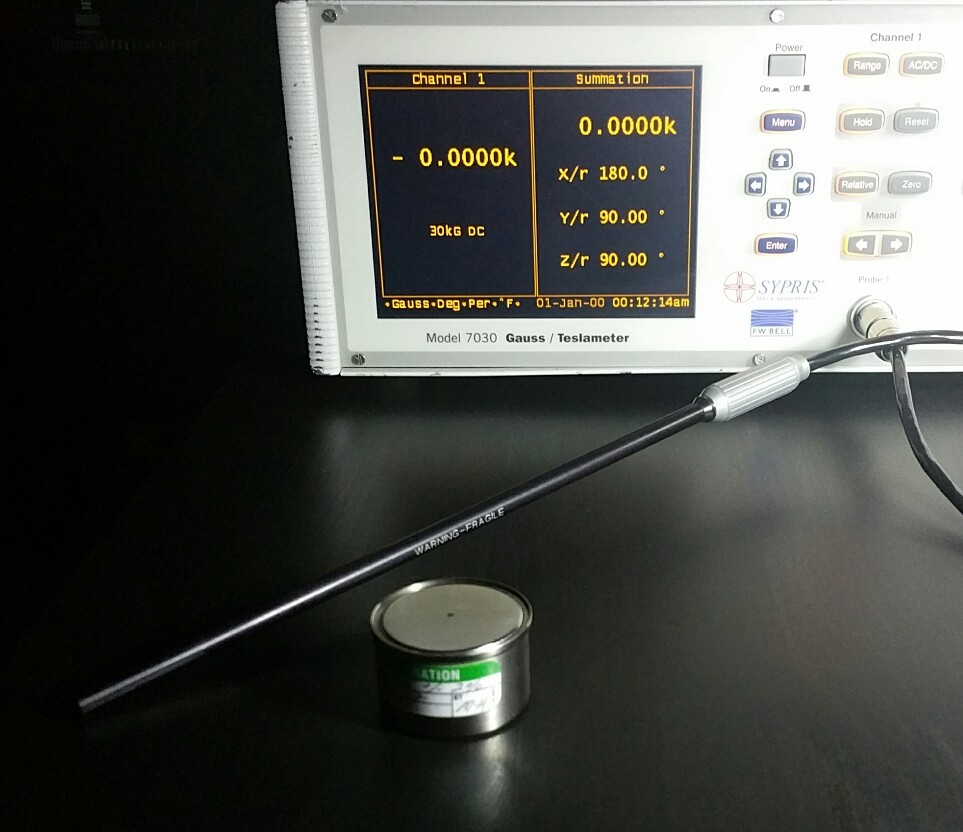 Reference Magnet For Gaussmeter Tesla Meter Magnetometer 2,600 Gauss +/- 2%