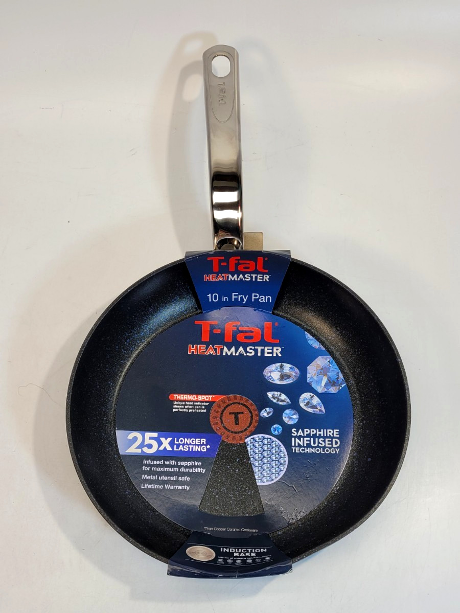 T-fal HeatMaster 10" Frying Pan | Sapphire-Infused Nonstick | Induction Safe
