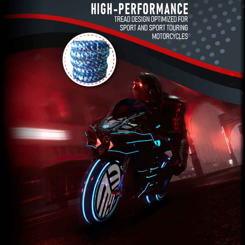 180/55-17 + 120/70-17 MMT Motorcycle Tire SET - NEW (2 TIRES)