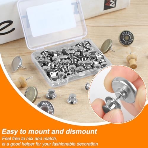 50 Pcs Metal Locking Pin Backs Pin Keepers Clasp Pin Backs Lockung Buckles