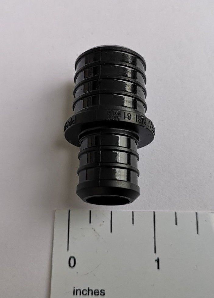 25 PCS. 1" X 3/4" PEX REDUCING COUPLING POLY ALLOY, PEX B CRIMP PLASTIC FITTINGS
