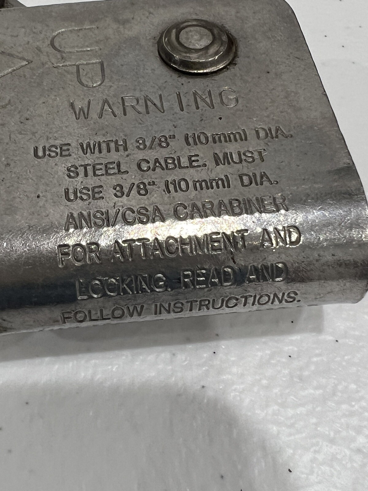 Travellers Ladder Wire Rope Grab with Autolocking Carabiner