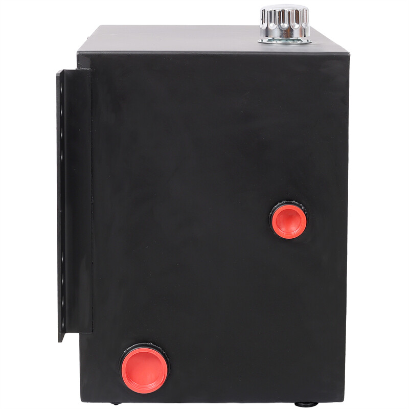 25 Gallon 12 Gauge Steel Hydraulic Fluid Reservoir Tank w/ Temp and Sight Gauge