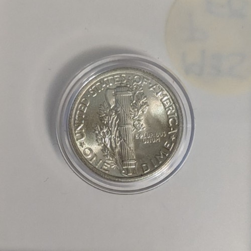 1935 Mercury Silver Dime Philadelphia Full Band. Excellent Condition!