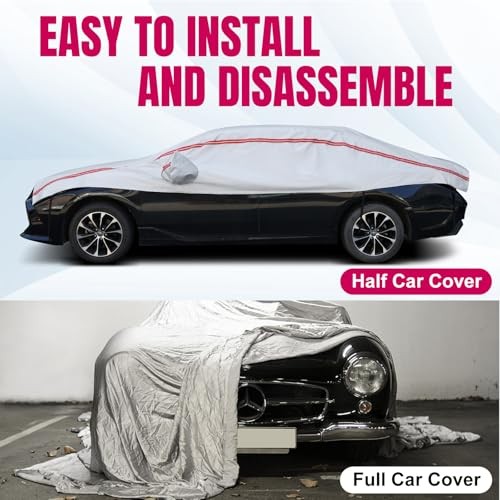 Half Car Cover for Snow, Hail Car Cover with Cotton SUV L(see size table)