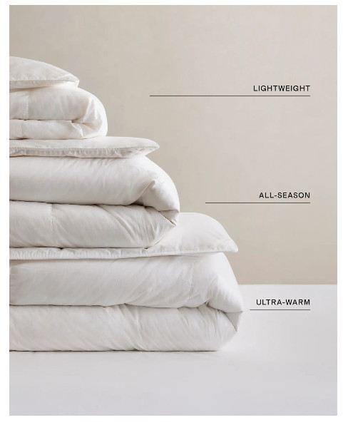 NWT QUINCE PREMIUM DUCK DOWN COMFORTER KING / CAL KING INSERT ALL SEASON