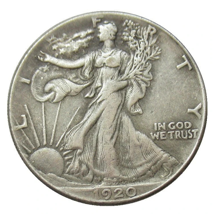 Bulk Lot of 4 1919-1929-S Half Dollar Walking Statue of Liberty Silver Coin