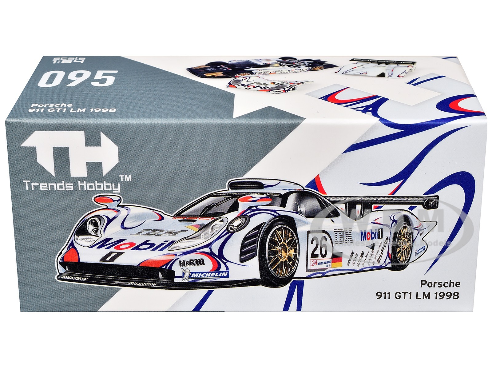 PORSCHE 911 GT1 #26 WINNER "24H LE MANS" (1998) 1/64 BY TRENDS HOBBY 241085(B)