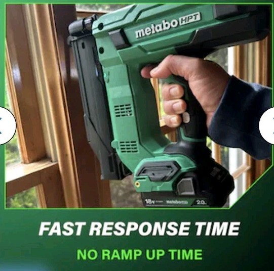 Metabo HPT 18V Cordless 18-Gauge Brad Nailer Kit Batt+Charge, Brushless NT1850DG