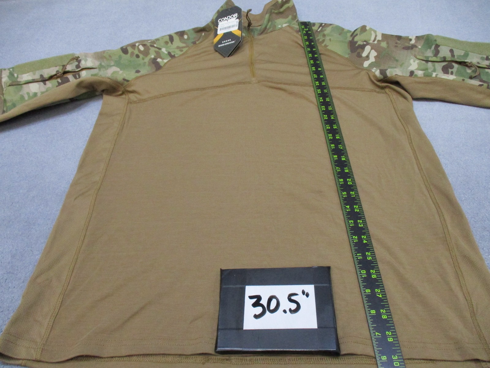 Condor Combat Shirt Multicam XL Long Sleeve 1/4 Zip Tactical Uniform Top