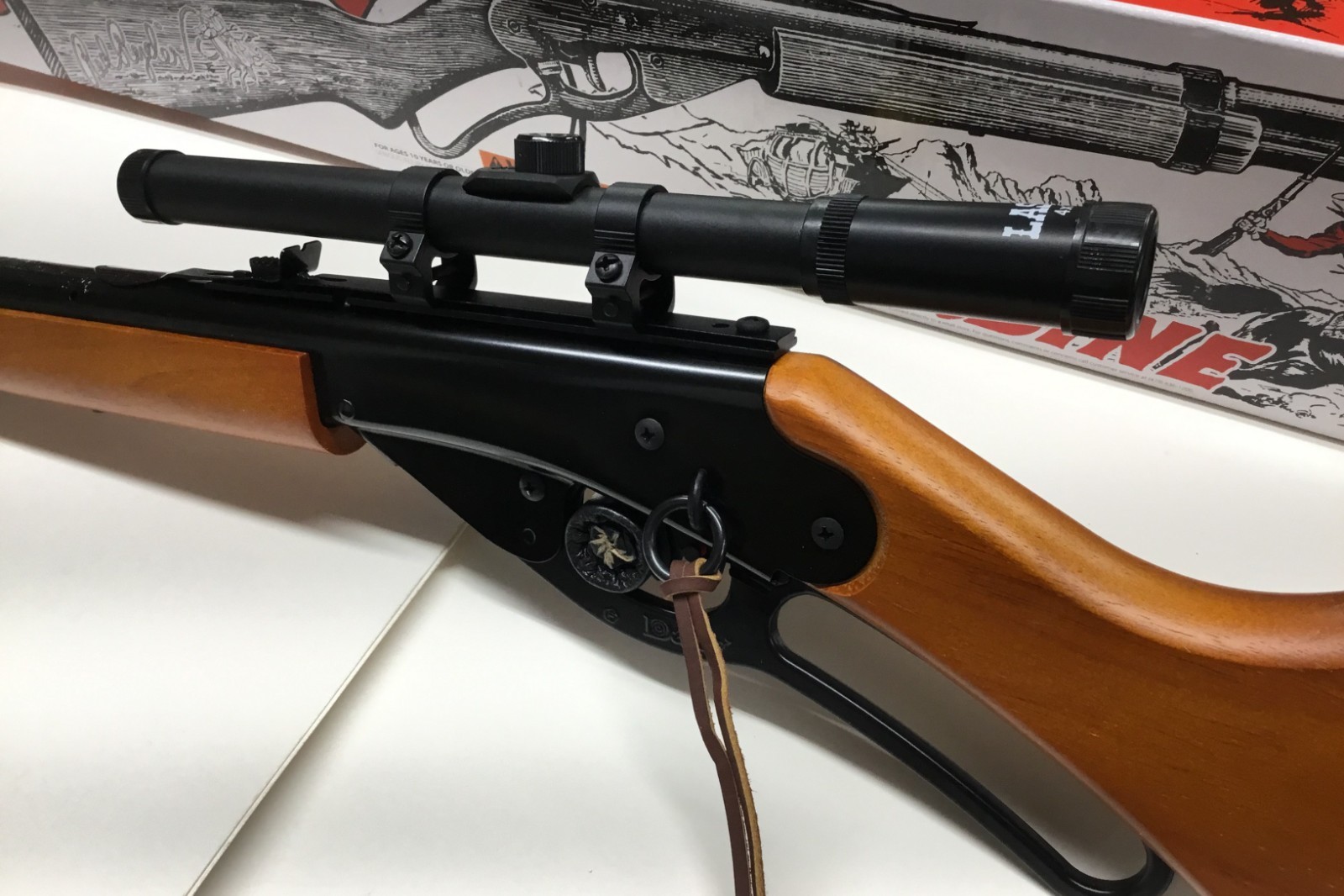 DAISY 1938ARR ADULT RED RYDER WITH SCOPE -SUPER SPRING -7/64" OVERBORE AIR TUBE