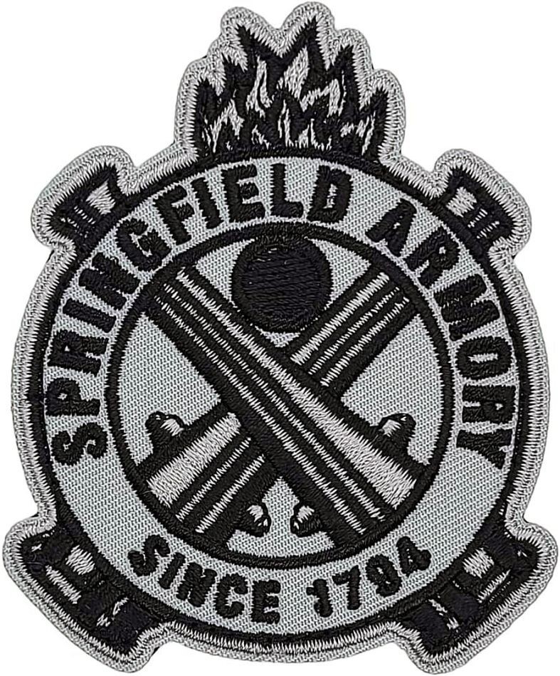 Springfield Armory Embroidered MORALE PATCH - 2PC - 3.0 inch HOOK BACKING