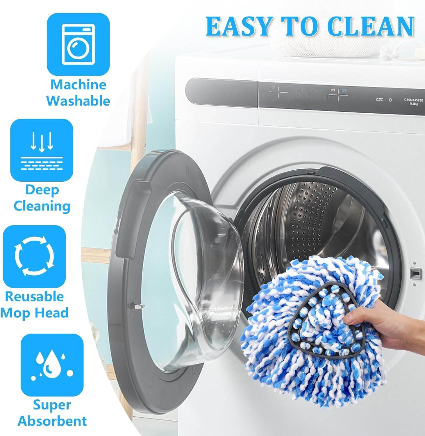 2/4 Pack Spin Mop Refills O-Cedar Rinse Clean 2-Tank System Replacement Heads