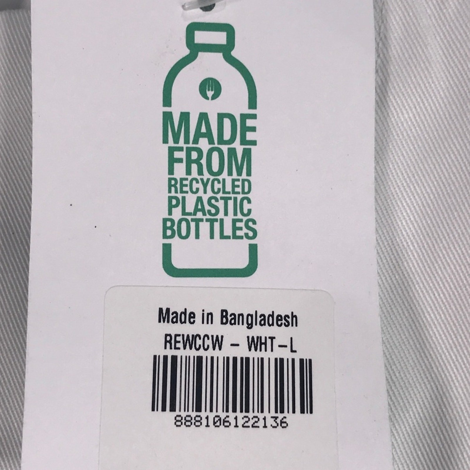 Chef Works Double Breasted Long Sleeve Chef Coat, Men's Size L - White