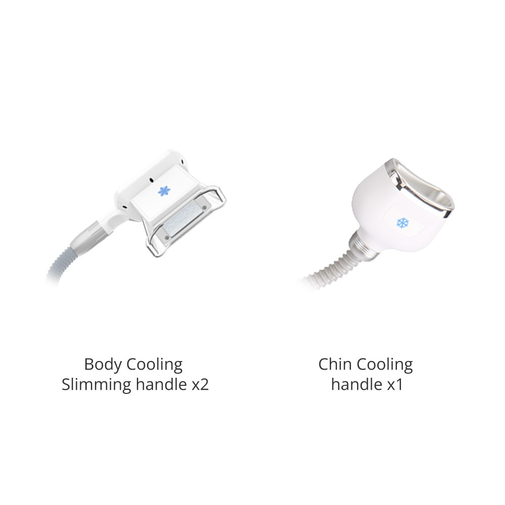 3 Handles Cold Beauty Machine 1 Chin handle+2 Body handle