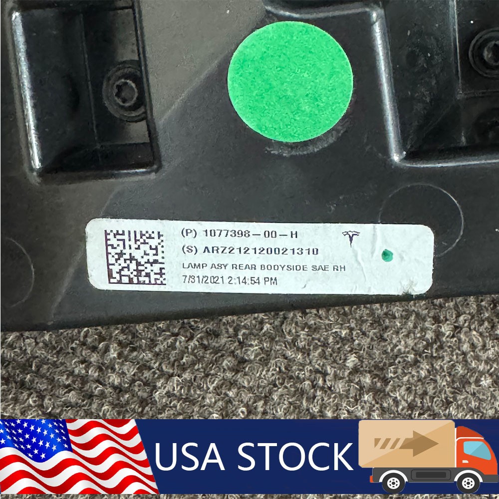 Tesla Model 3 17-23 LED Tail Light Outer Rear Taillight Right Passenger Side OEM