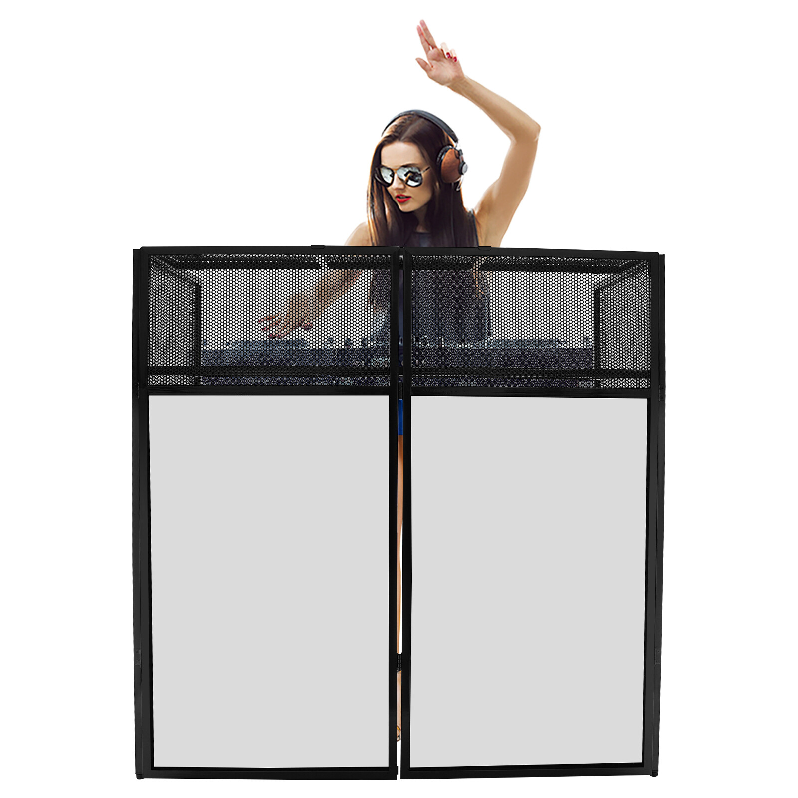 DJ Display Stand, DJ Event Booth Facade, Portable DJ Facade Booth Table, DJ Cont