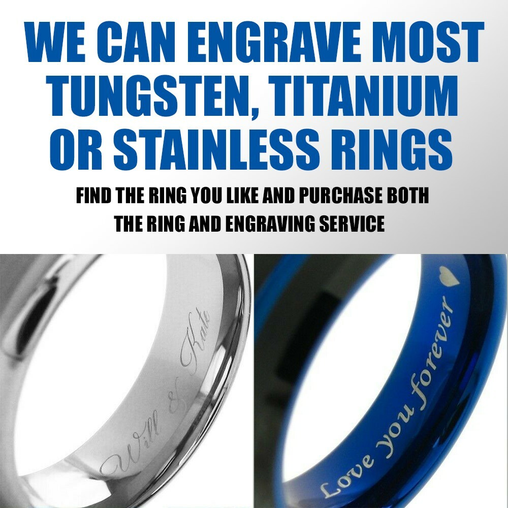 TOMMYWAY Expert Laser Engraving Service for Inside of Tungsten or Titanium Ring