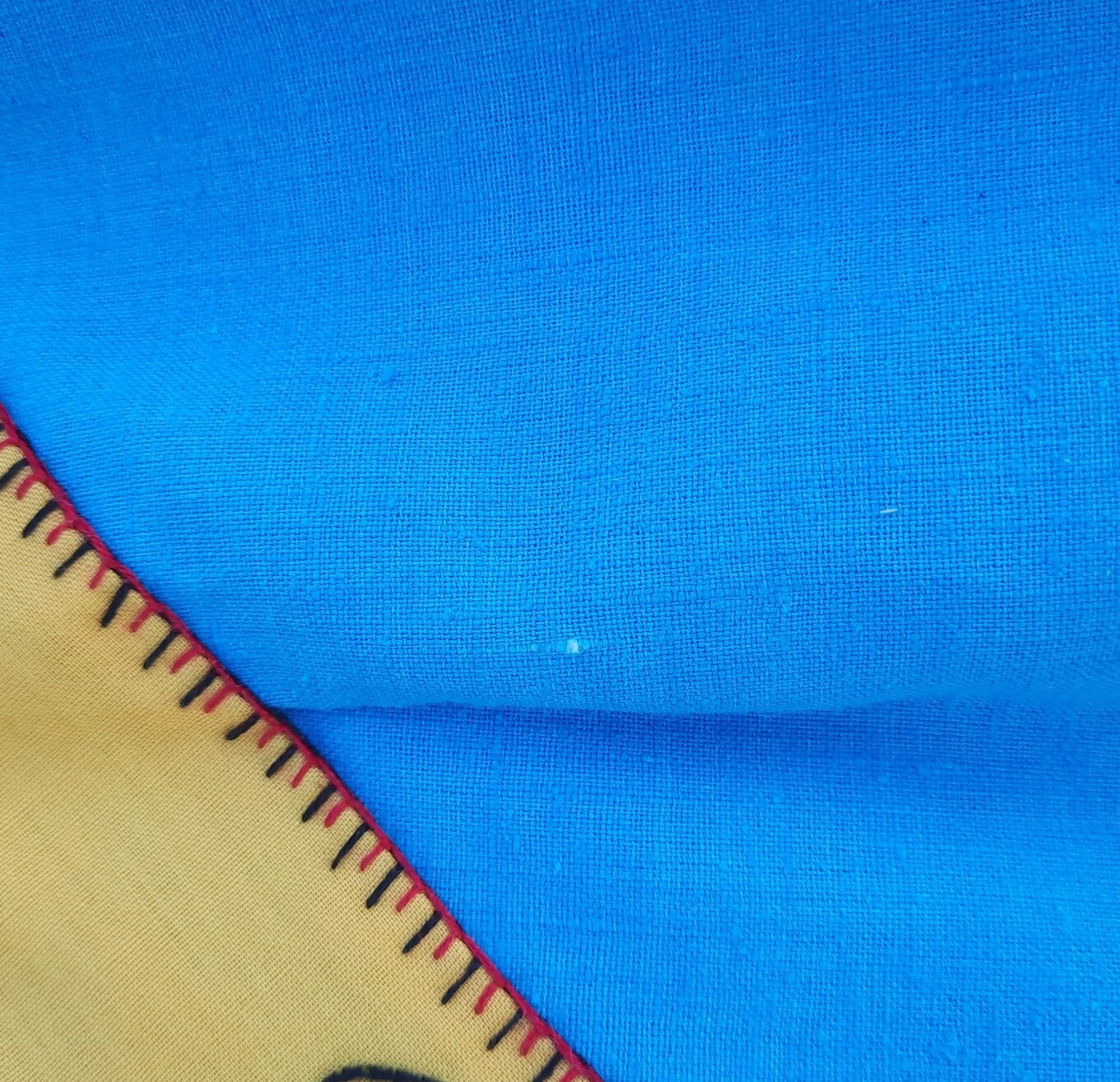 Vtg Authentic Seminole Indian 1930s Dress Handmade Stitched Blue Native American