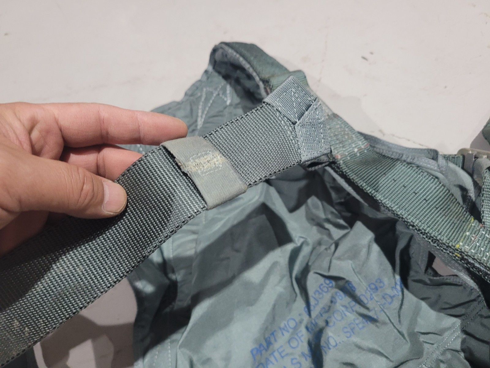 PCU-15/P Torso Harness 68J369 Harness Parachute Aircrew