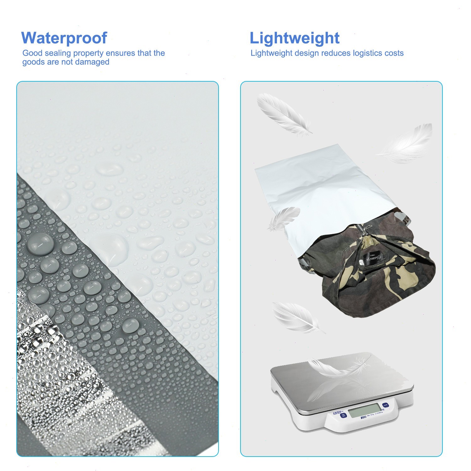 Poly Mailers Shipping Bags - 6x9 7.5x10.5 9x12 10x13 12x15.5 14x17 19x24 24x24