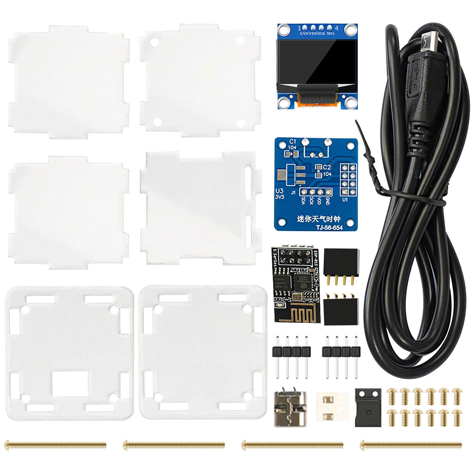 Digital Mini Clock DIY Kit Electronic Clock Teaching soldering Practice Kit