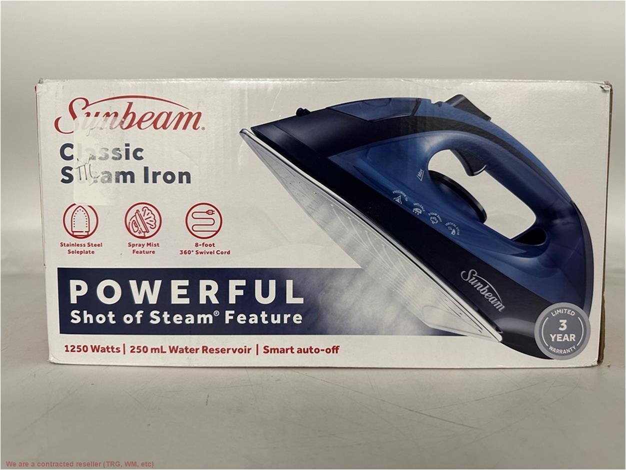 Sunbeam 1200W Classic Steam Iron with Shot of Steam Feature