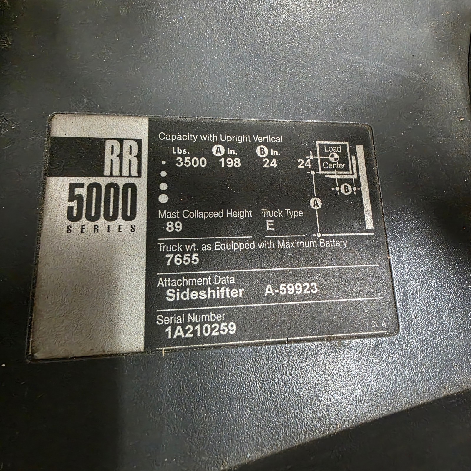 Crown RR5010-35 Narrow Aisle Reach Truck W/ Sideshift 3500Lbs Cap 198" Lift 24V