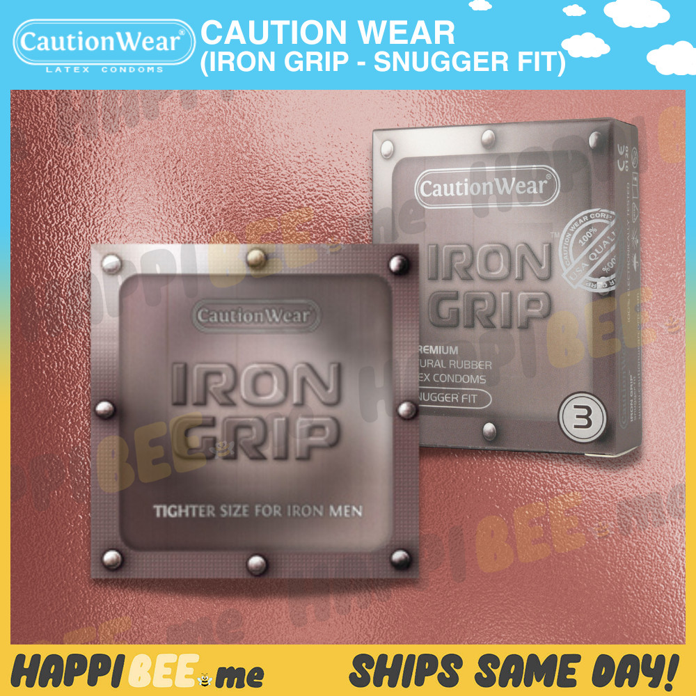 Caution Wear IRON GRIP Condom🍯Small Men's Latex Lubricated Ultra Thin Snug Grip
