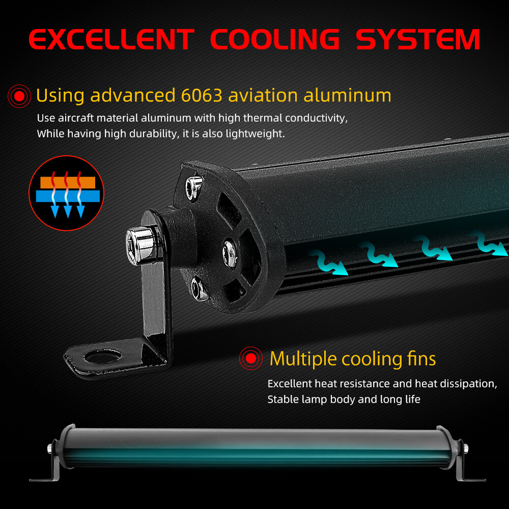 22 inch Slim Led Light Bar Spot Flood Combo Offroad UTV ATV Boat Truck DRL 20"