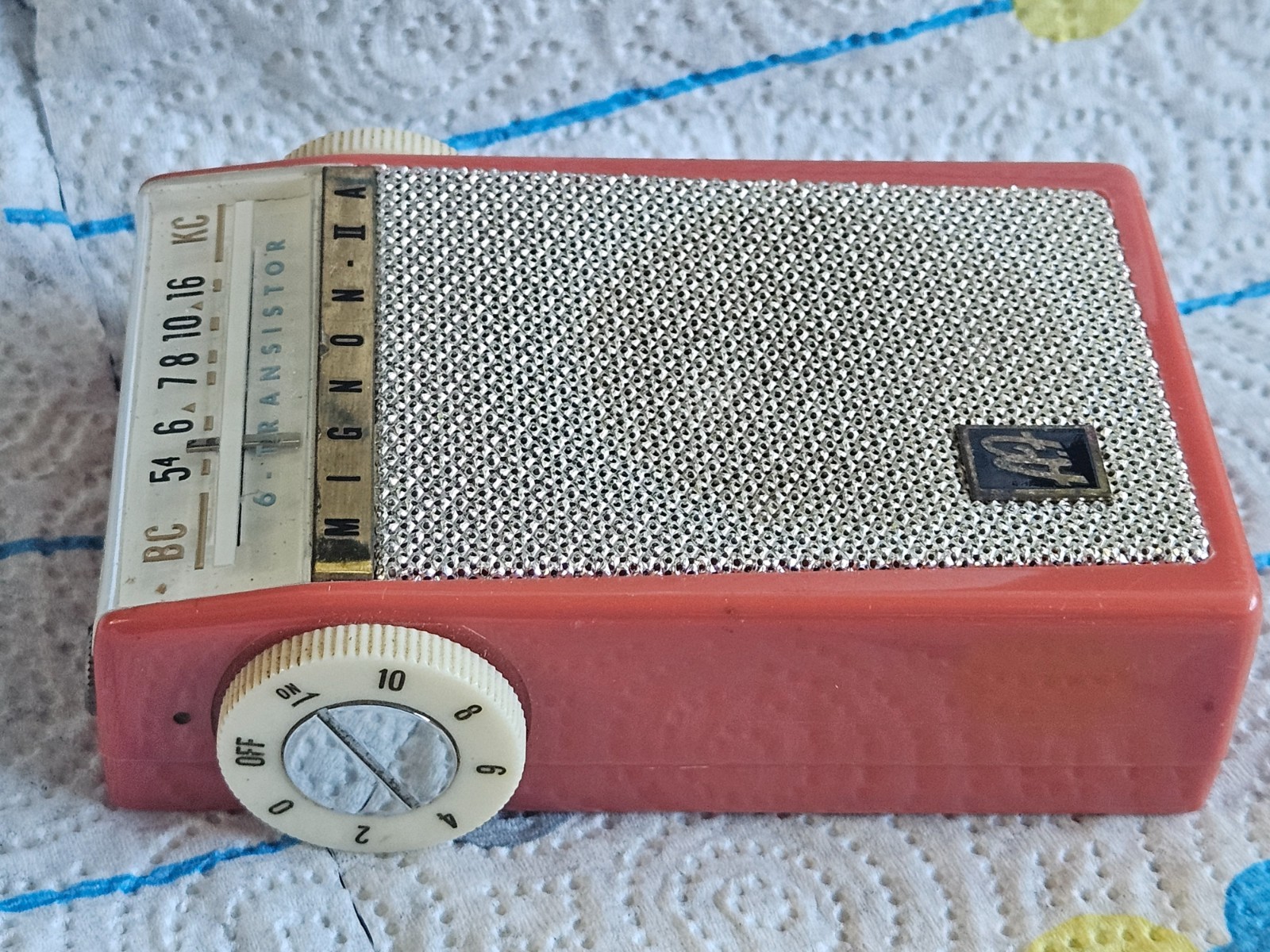 1959 MIGNON IIA STANDARD TRANSISTOR PINK Radio Vintage JAPAN W CASE