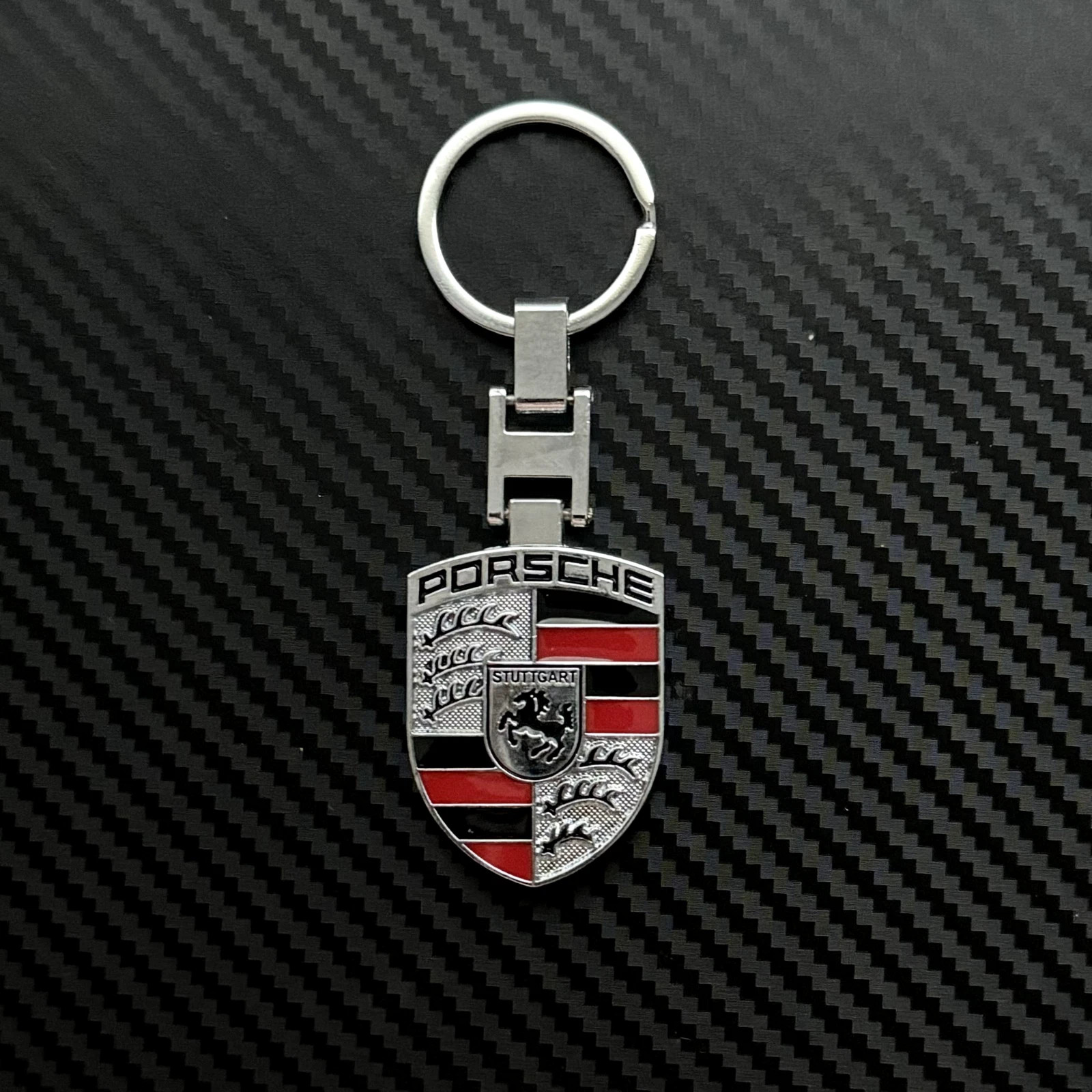 Zinc Alloy Keyring Car Key Chain Metal Key Chain for Porsche