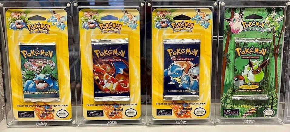 Pokemon Booster BLISTER Pack Acrylic  Protective Magnetic display Case With logo