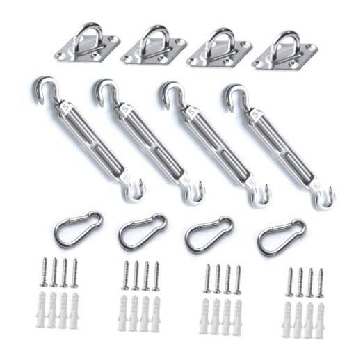 Shade Sail Hardware Kit, 304 Stainless Steel Anti-Rust Fixing Hardware for M5