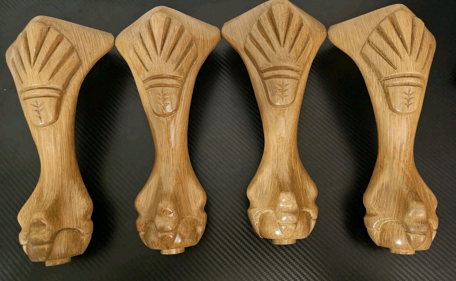4"  x 4"  x 10"  Vintage Traditional Ball & Claw Furniture Legs  Set Of 4