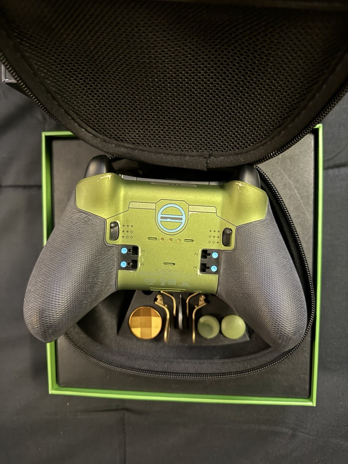 Microsoft Xbox Elite Series 2 Halo Infinite Wireless Controller Green Black Gold