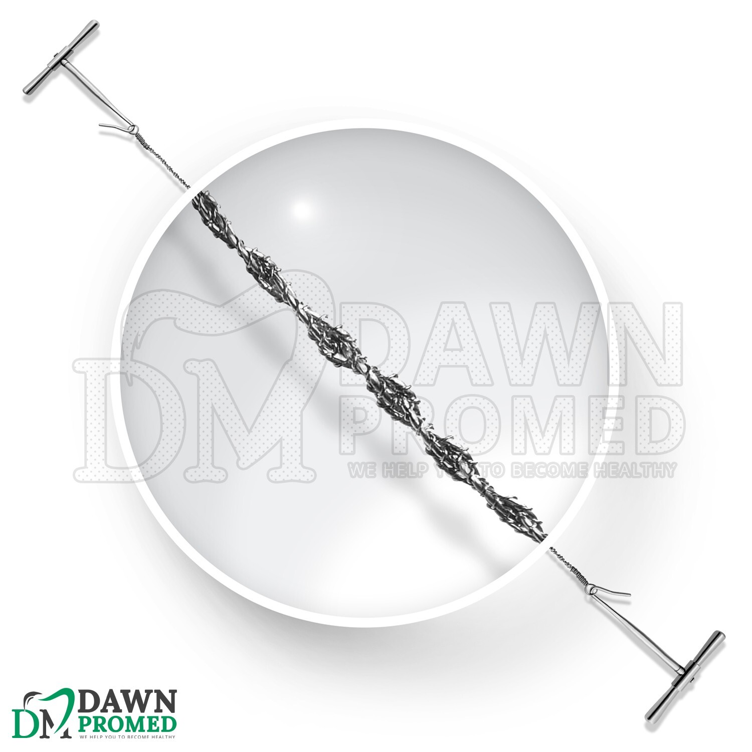 Gigli Saw Wire & Handles 3 Pcs Set Neuro Surgical & Veterinary Inst German Grade