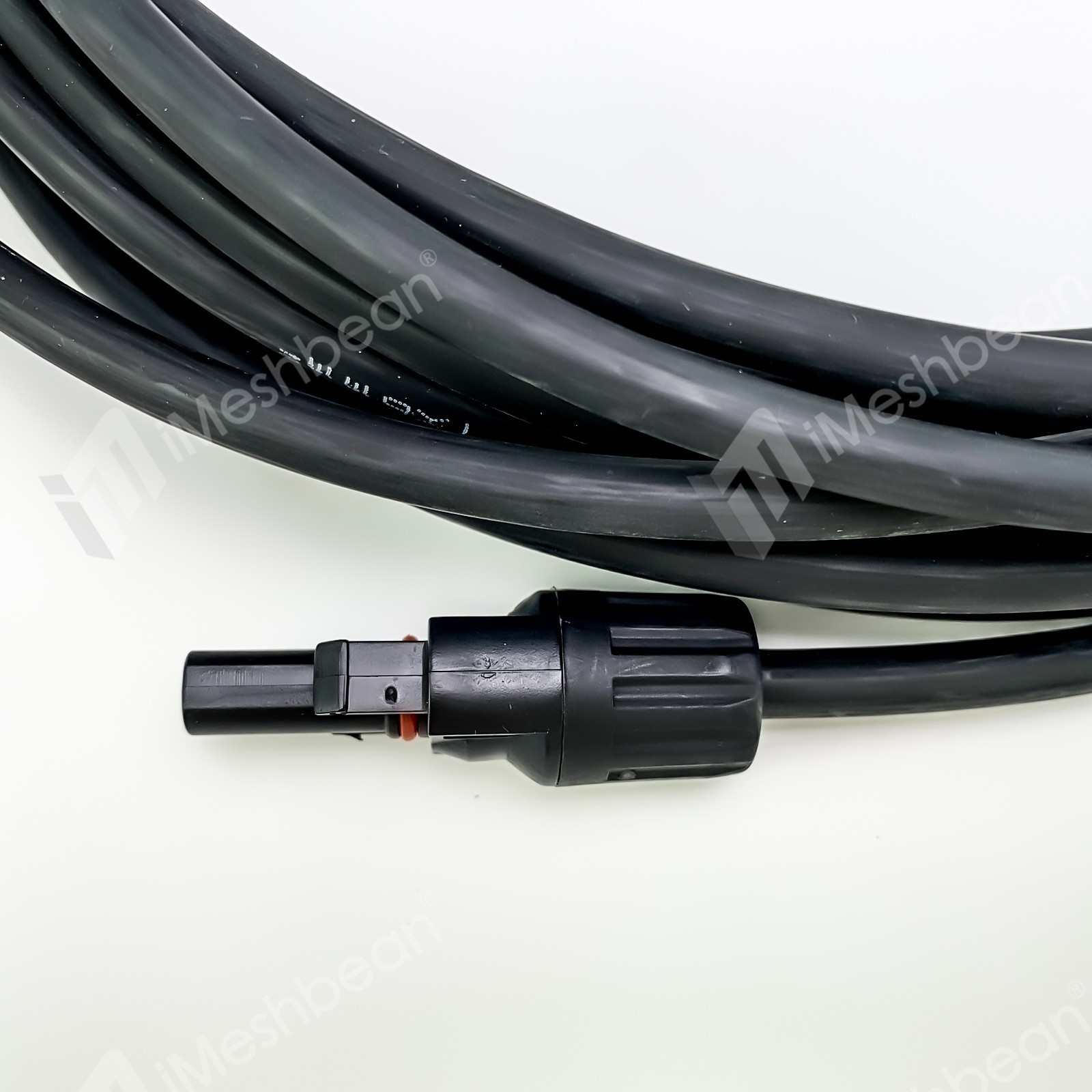 50ft Black+Red 10AWG Solar Panel Extension Cable Flexible PV Wire w/ Connectors