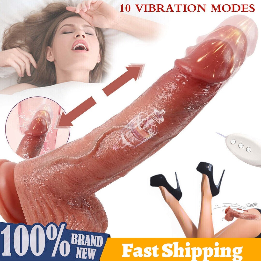Telescopic Realistic Thrusting Dildo Vibrator Sex Toys for Women Remote Control