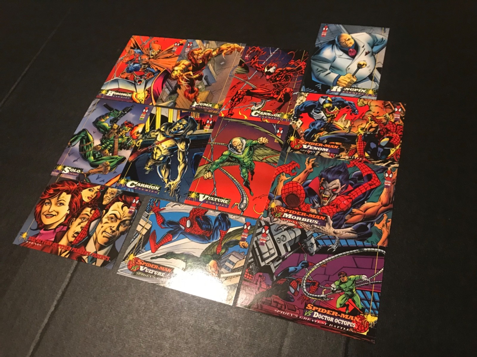 Spider-man 1994 Fleer Mixed Lot Of Cards - Lot Of 12 #4 Marvel Pack ~ Vulture
