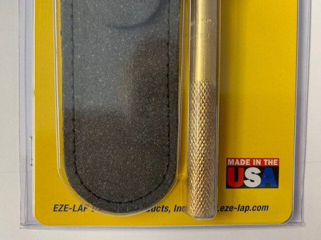 EZE Lap Diamond Products Round Shaft Model M Knife Sharpener With Leather Pouch