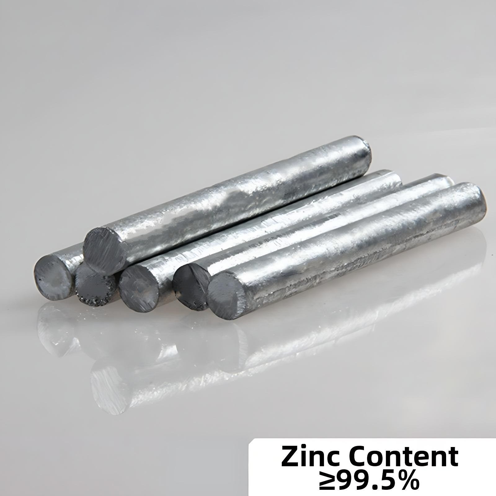 99.99% Zinc Rod High Purity Zn Ingot/Bar Anode Electroplating Ø5~120mm 100/300mm