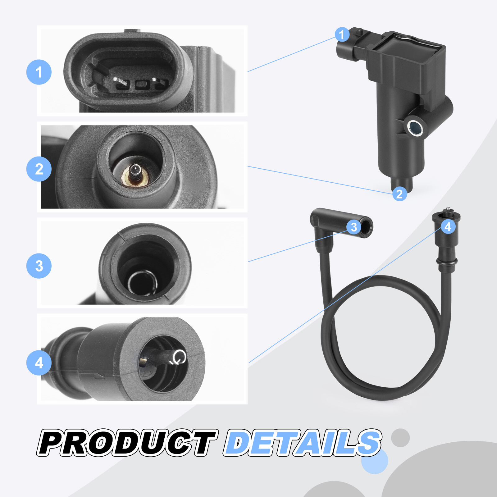 Ignition Coil & Spark Plug w/ Wire Cap for Hisun UTV 250 400 450 500 MSU 400 500