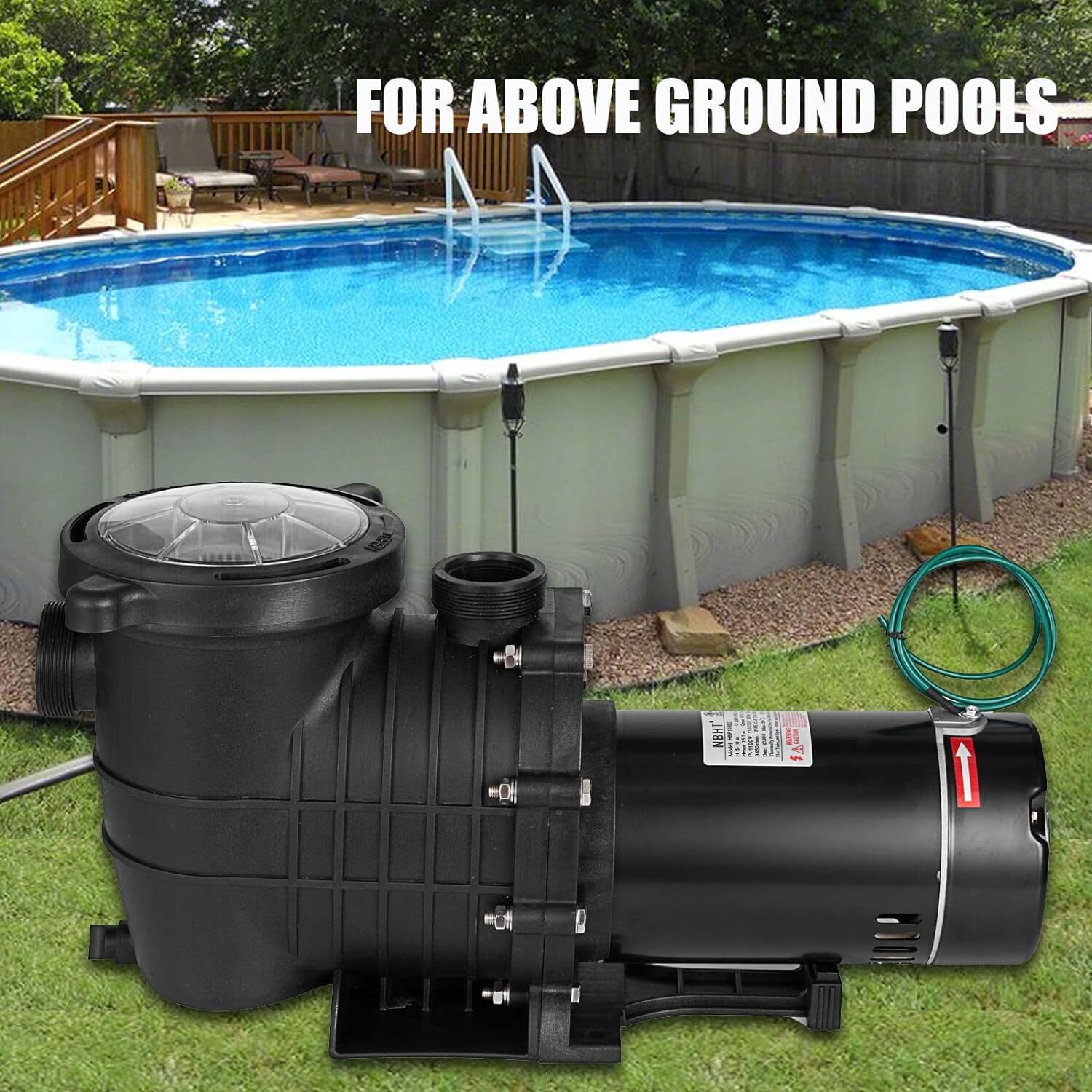2HP Hayward Swimming Pool Pump In/Above Ground w/ Motor Strainer Basket 115-235V