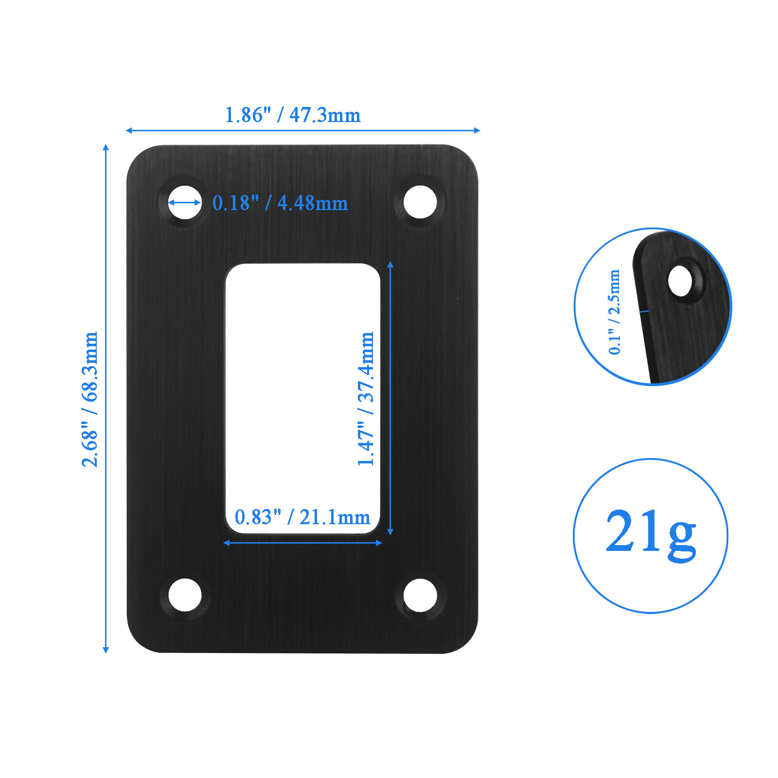 1/2/3/4/6/8 Gang Rocker Switch Panel Aluminum Frame for Car Boat Carling Switch