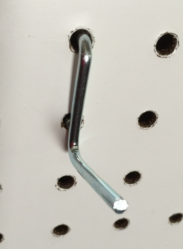 (10 PACK) Angle 1 1/2". All Metal Peg Hooks For 1/8 & 1/4 Inch Pegboard (USA)