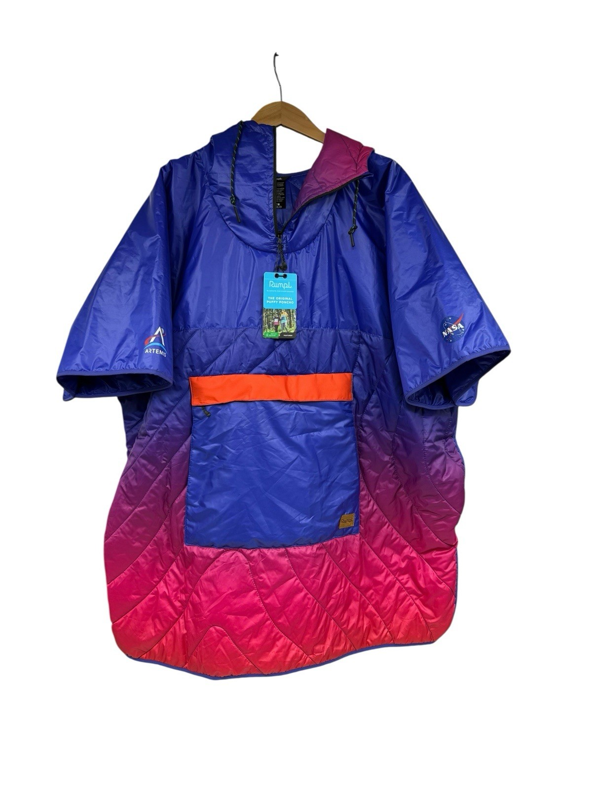 Rumpl Original Puffy Poncho NASA-ARTEMIS HORIZON L/XL Beach Camping NEW!