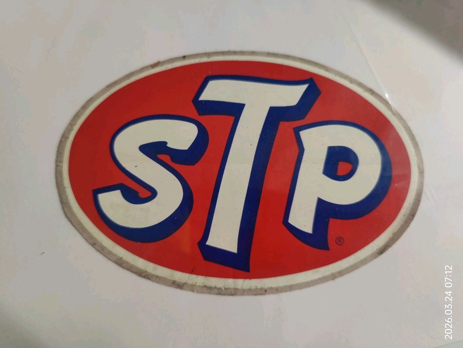 Vintage STP 5.5" Decal Sticker NASCAR NRHA Hot Rod Racing Fuel Oil