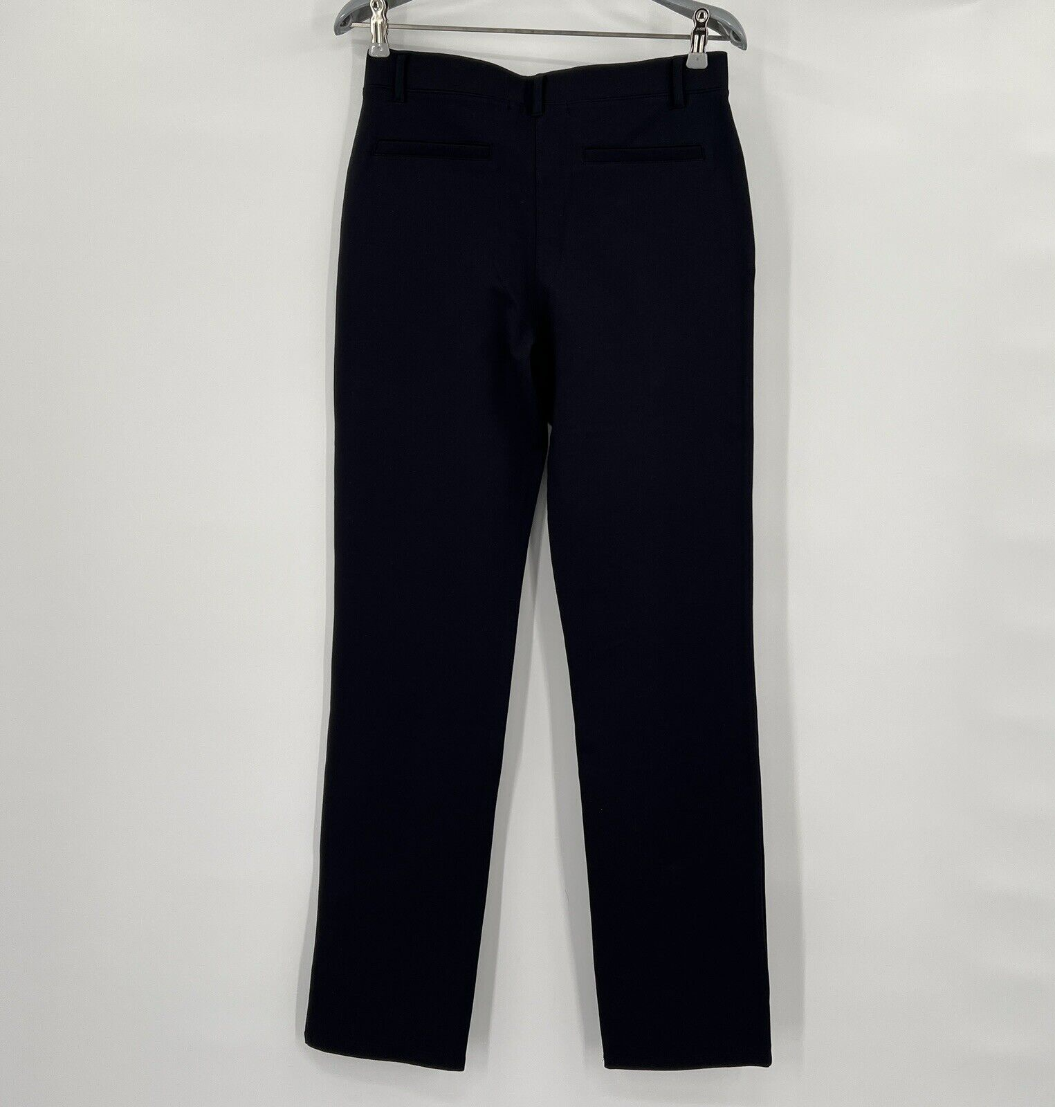 Quince Women's Black Ultra-Stretch Ponte Pants Straight Leg M Petite 28" NWT